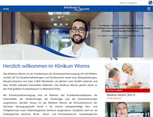 Tablet Screenshot of klinikum-worms.de